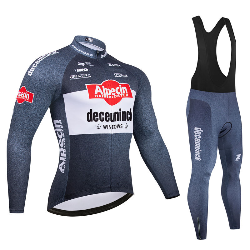 Cycling Bib Shorts - Alpecin Jersey tim bersepeda pria, lengan
