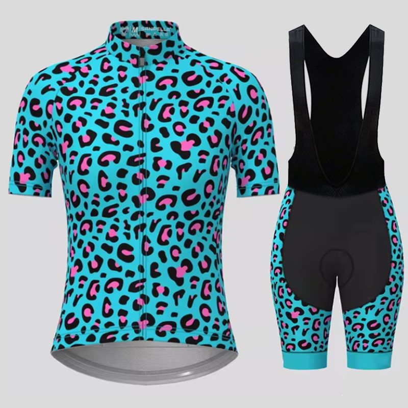 Cycling Gear Brands - Set setelan bersepeda bernapas pria, motif